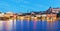 Evening panorama of the Old Town in Stockholm, Sweden