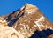 Evening panoramic view of mount Everest with blue sky