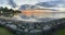 Evening panoramic view over Lake Vattern