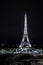 Evening Paris landscape with glittering Eiffel Tower