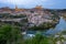 Evening photo of Toledo with view of Tagus River