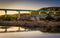 Evening reflections of a bridge over the Susquehanna River, in H