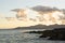 Evening at rocky coast of Lanzarote