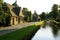 Evening scene of River Avon running in Malmesbury, England