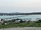 Evening scenery view surrounding Kouri Bridge that seen from Kouri Island in Japan.