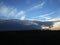 Evening September sky over the field.