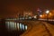 Evening shot of promenade in Donetsk.