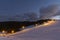 evening skiing in ski center Donovaly, Low Tatras, Slovakia