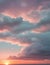 Evening sky becomes a canvas of breathtaking beauty with a symphony of hues including shades of orange pink and gold casting a