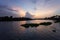 Evening sky at Tha Chin riverMaenam Tha Chin,Nakhon Pathom,Thailand