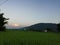 An evening sky view near burapahar mountain with paddy crops Field in Assamin.