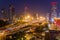 Evening skyline of Beijing skyscrapers, Chi