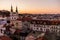 Evening skyline of Brno, Czech Republ