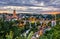 Evening skyline of Fribourg, Switzerland