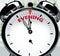 Evening soon, almost there, in short time - a clock symbolizes a reminder that Evening is near, will happen and finish quickly in