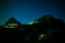 Evening stars over Glacier National Park
