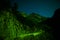 Evening stars over Glacier National Park