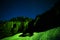 Evening stars over Glacier National Park