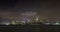 Evening storm and lightning in New York City Manhattan Midtown skyscrapers