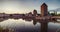 Evening Strasbourg, medieval bridge