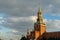 Evening summer view of Spasskaya Tower, the main tower of the Moscow Kremlin Red Square