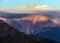 Evening sunset mount Pelmo Alps Dolomites mountains