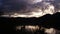 Evening sunset over the hakarimata ranges and Waikato river