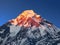 Evening sunset view of mount Dhaulagiri, Himalayas, Nepal