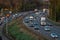 Evening traffic on British motorway M25