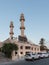 Evening view from the adjacent street to the Ahmadiyya Shaykh Mahmud mosque in Haifa city in Israel