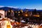 Evening view of Alhambra with Sierra Nevada