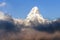 Evening view of Ama Dablam with beautiful clouds