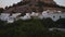 Evening view of the ancient Acropolis of Lindos