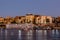 Evening view of Aswan skyline and the river Nile, Egy