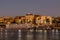 Evening view of Aswan skyline and the river Nile, Egy