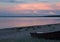 Evening view of a beach near Middelfart, Denmark