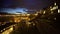 Evening view of beautiful Bern city, illuminated bridge and houses, tourism
