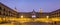 Evening view of Berria Square and city hall. Vitoria-Gasteiz