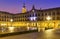 Evening view of Berria Square (New Square) and city hall