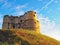 An evening view of the castle of Evoramonte in the Alentejo region of Portugal