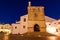 Evening view of the Cathedral of Faro (Se de Faro) , Portug