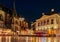 Evening view of the Dutch central square in the city of Zwolle