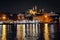 Evening view of the Golden Horn Bay with the Eminonu Pier