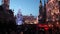 Evening view of the Grand Place Grote Markt with a christmas tree and illuminated buildings in Brussels