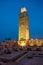 Evening view at the Koutoubia Minaret in Marrakesh - Morocco