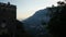 Evening view on medieval house of small village of Ravello, set 365 meters above the Tyrrhenian Sea