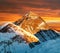 Evening view of Mount Everest from Kala Patthar