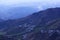 Evening view from Mussoorie over looking Nanital in the foot hills, Uttarakhand, India