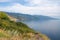 Evening view over croatias mediterranean cliffs, ocean view europe