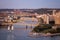 Evening view of Pittsburgh from the top of the Duquesne Incline in Mount Washington, Pittsburgh, Pennsylvania